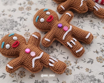 Amigurumi Crochet Gingerbread Man Pattern PDF