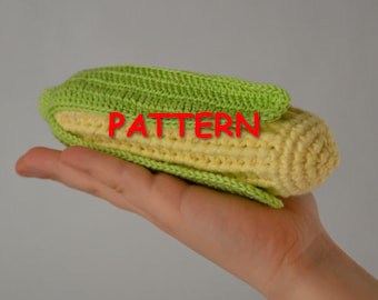 Corn Crochet Pattern for Play Food Vegetables