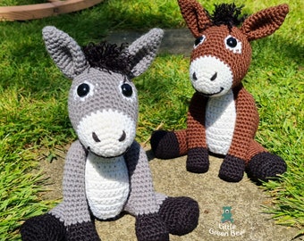Dennis the Donkey Crochet Amigurumi Pattern PDF