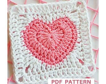 Heart Granny Square Crochet Pattern Collection