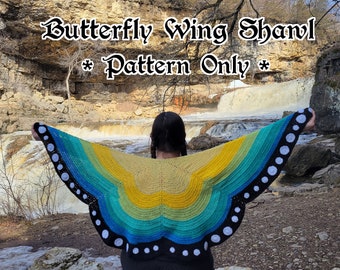 Charming Butterfly Wing Crochet Shawl Pattern