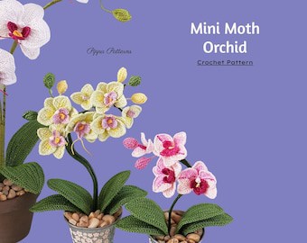 Mini Moth Orchid Crochet Pattern Tutorial
