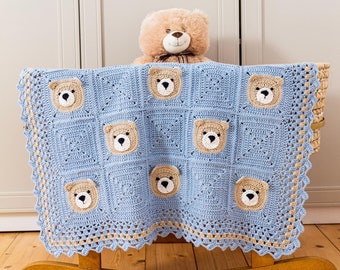 Crochet Teddy Bear Blanket Pattern by Maisie & Ruth