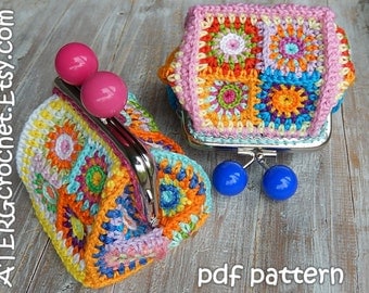 Petite Square Crochet Purse Pattern by ATERGcrochet