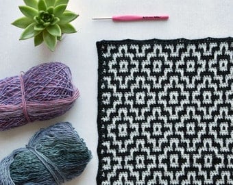 Nya Infinity Easy Mosaic Crochet Blanket Pattern