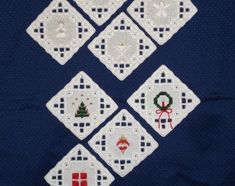 Hardanger Embroidered Christmas Ornament Patterns