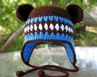 Crochet Winter Hat Pattern: Brown Bear Ears
