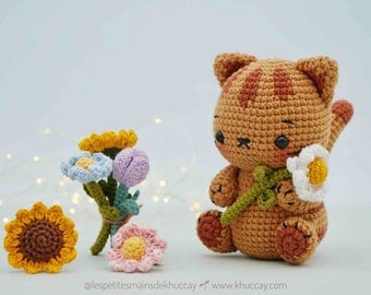 Multilingual Sunny Kitty Amigurumi Crochet Pattern