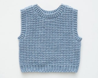 Easy Modern Crochet Ribbed Vest/Sweater Pattern
