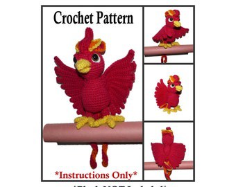 Squawks the Phoenix Crochet Plush Pattern