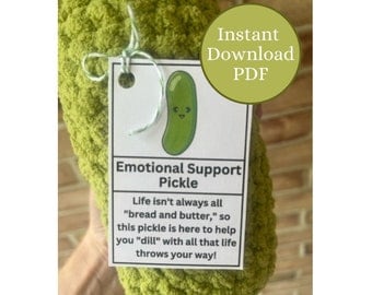Crochet Pickles: Printable Emotional Support Tags