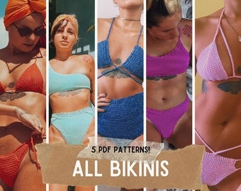 XS-L Size Range Crochet Bikini Patterns