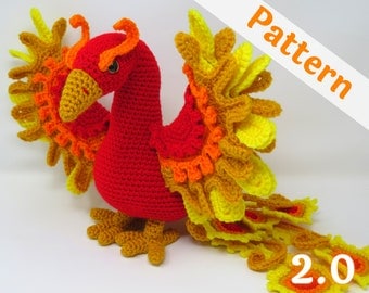 Ember Phoenix Printable Crochet Pattern PDF