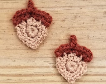 Autumn Acorn Applique Crochet Pattern PDF