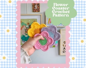 Y2K Flower Coaster: Chic Crochet Pattern