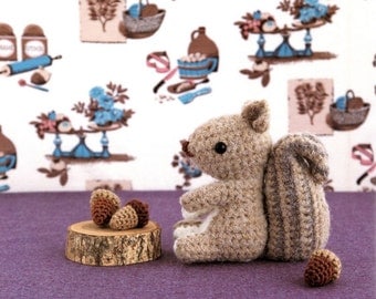 Amigurumi Squirrel & Acorn Crochet Pattern PDF