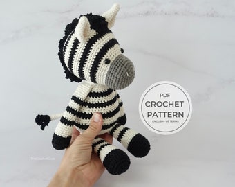 Safari Zebra Amigurumi Crochet Pattern (US Terminology)
