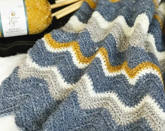 Chevron Crochet Blanket Pattern by Daisy Designs