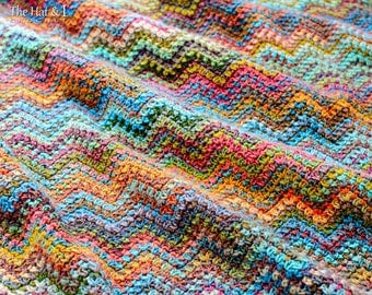 Renoir's Ripple Boho Crochet Blanket Pattern
