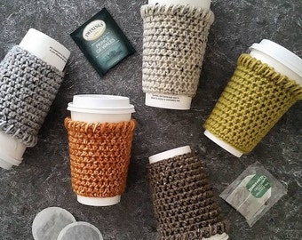 Easy Crochet Coffee Cozy & Sleeve Pattern