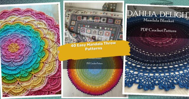 40 Mandala Blanket Crochet Patterns: Create Stunning Throws with Ease!