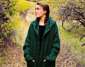 Green Groves: Stylish Crochet Cardigan Pattern