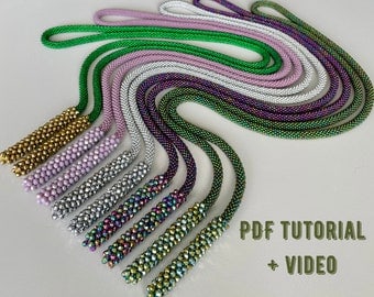 Bead Crochet Lariat Necklace Pattern PDF