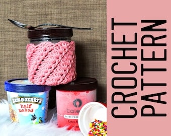 Ice Cream Swirl Crochet Pint Cozy Pattern
