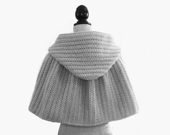 Hooded Medieval Crochet Cape Pattern in Sizes