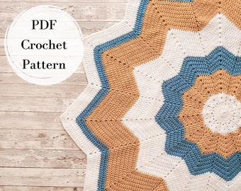 Star Baby Crochet Blanket Pattern PDF