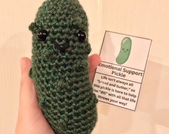 Emotional Support Pickle Plush Amigurumi Pattern