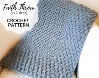 Crochet Pattern for Chunky Throw/Lapghan (2 Sizes)