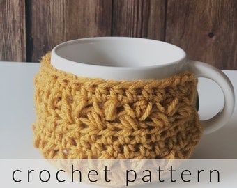 Coffee Bean Crochet Mug Cozy Pattern