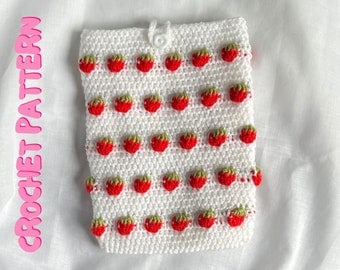 Crochet Strawberry Book Sleeve Pattern PDF