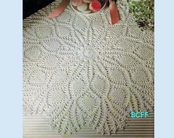 Vintage Pineapple Crochet Doily Pattern PDF