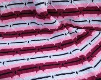 Navajo Indian Crochet Afghan Pattern, Two Sizes