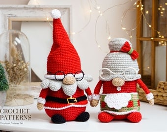 Christmas Gnomes Crochet Pattern Set