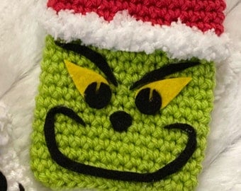 Grinch Crochet Pattern for Gift Card Holder