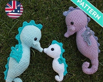 Seahorse Family Amigurumi Crochet Pattern PDF