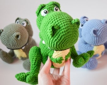 Rex Tyrannosaurus Crochet Pattern by Krawka