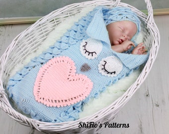 Crochet Baby Owl Cocoon Pattern in 3 Sizes