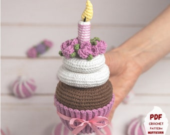 Floral Birthday Cupcake Crochet Pattern