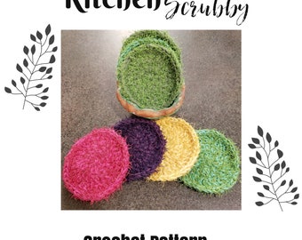 Crochet Kitchen Scrubby Pattern, DIY Scrub Pads
