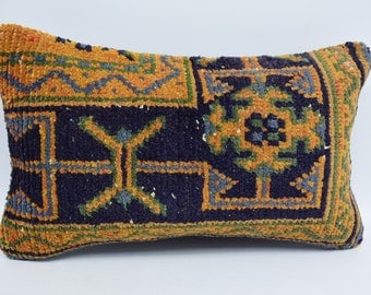 Blue Kilim Crochet Pattern Pillow Covers, 1895
