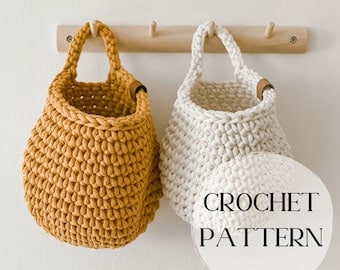 Crochet Hanging Basket Pattern PDF - Multilingual