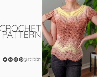 Chevron Top Crochet Pattern PDF
