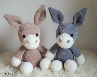Cooper" Donkey Amigurumi Crochet Pattern - Bilingual