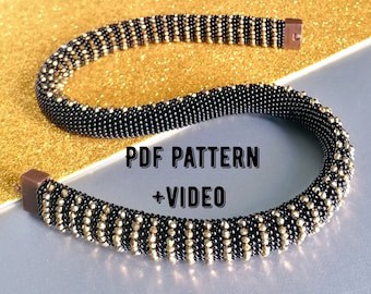 Bead Crochet Necklace Video Tutorial and PDF