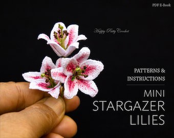 Miniature Stargazer Lily Crochet Pattern