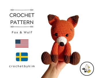 Woodland Wolf & Fox Amigurumi Crochet Pattern